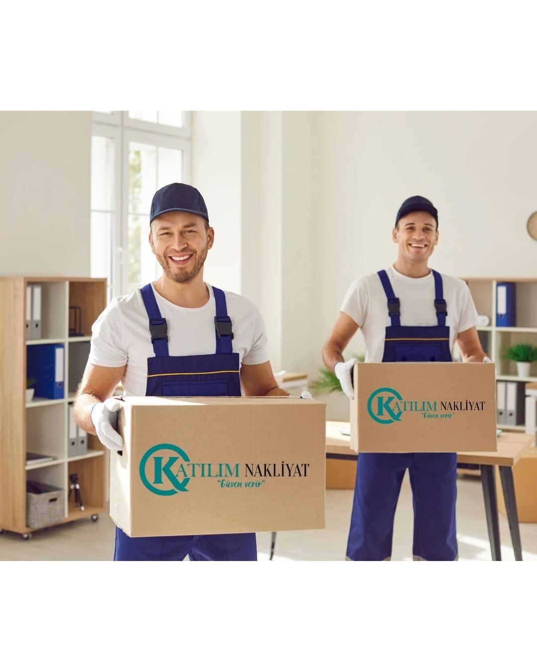 Katılım Nakliyat paketleme ekibi markalı taşıma kolileriyle